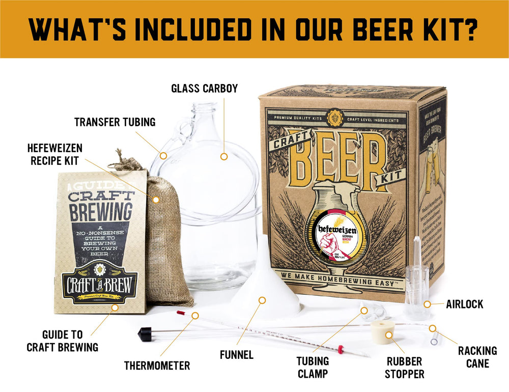 Craft A Brew bouteille d'1 gallon remplie illustrant le volume final