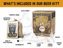Craft A Brew bouteille d'1 gallon remplie illustrant le volume final