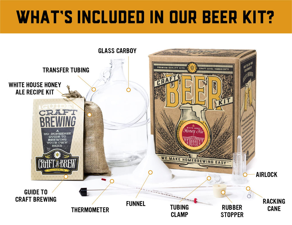 Craft A Brew gros plan étiquette de la White House Honey Ale pour repérage