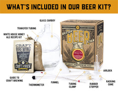 Craft A Brew gros plan étiquette de la White House Honey Ale pour repérage