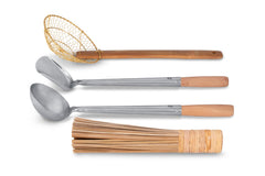 Craft Wok passoire laiton en action pour égoutter friture rapidement