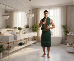CRAFTBERRY serviette en usage sur porte-serviettes pratique après douche