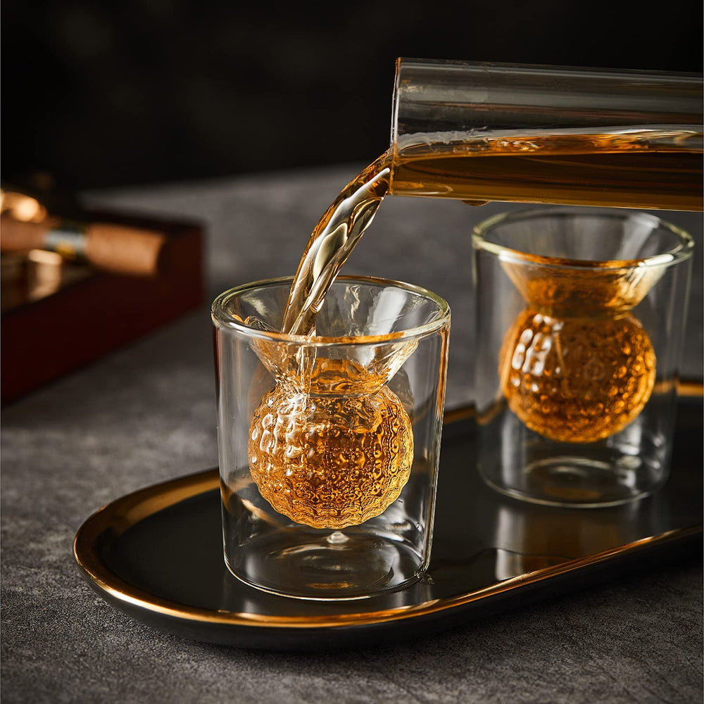 CRAFTGEN quatre verres en forme de balle disposés, pour shots élégants