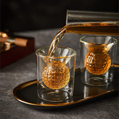 CRAFTGEN quatre verres en forme de balle disposés, pour shots élégants