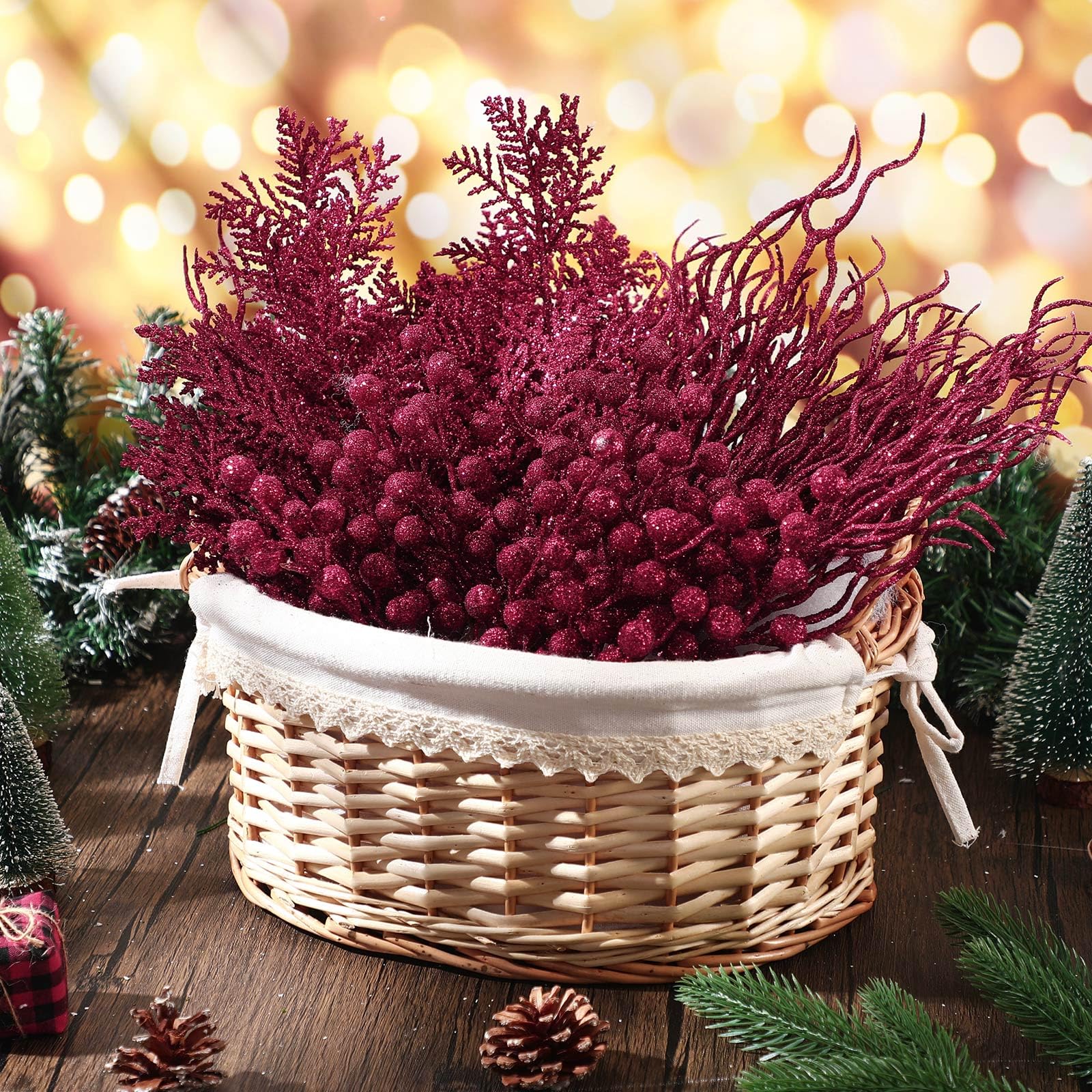 Craftsatin branches en vase haut créent centre de table élégant