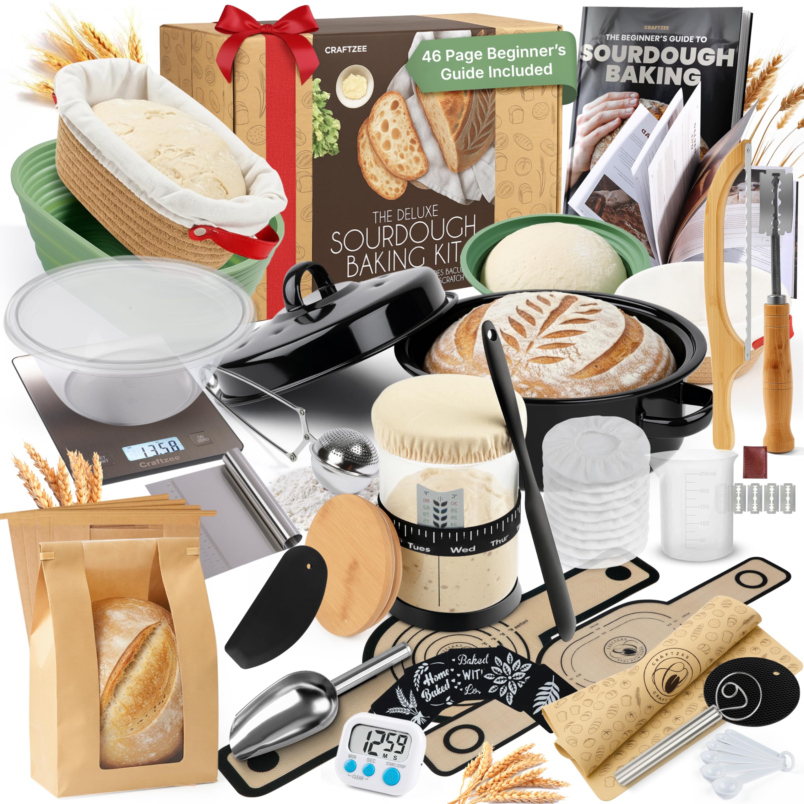 CraftZee cocotte émaillée face avant montrant une cuisson uniforme
