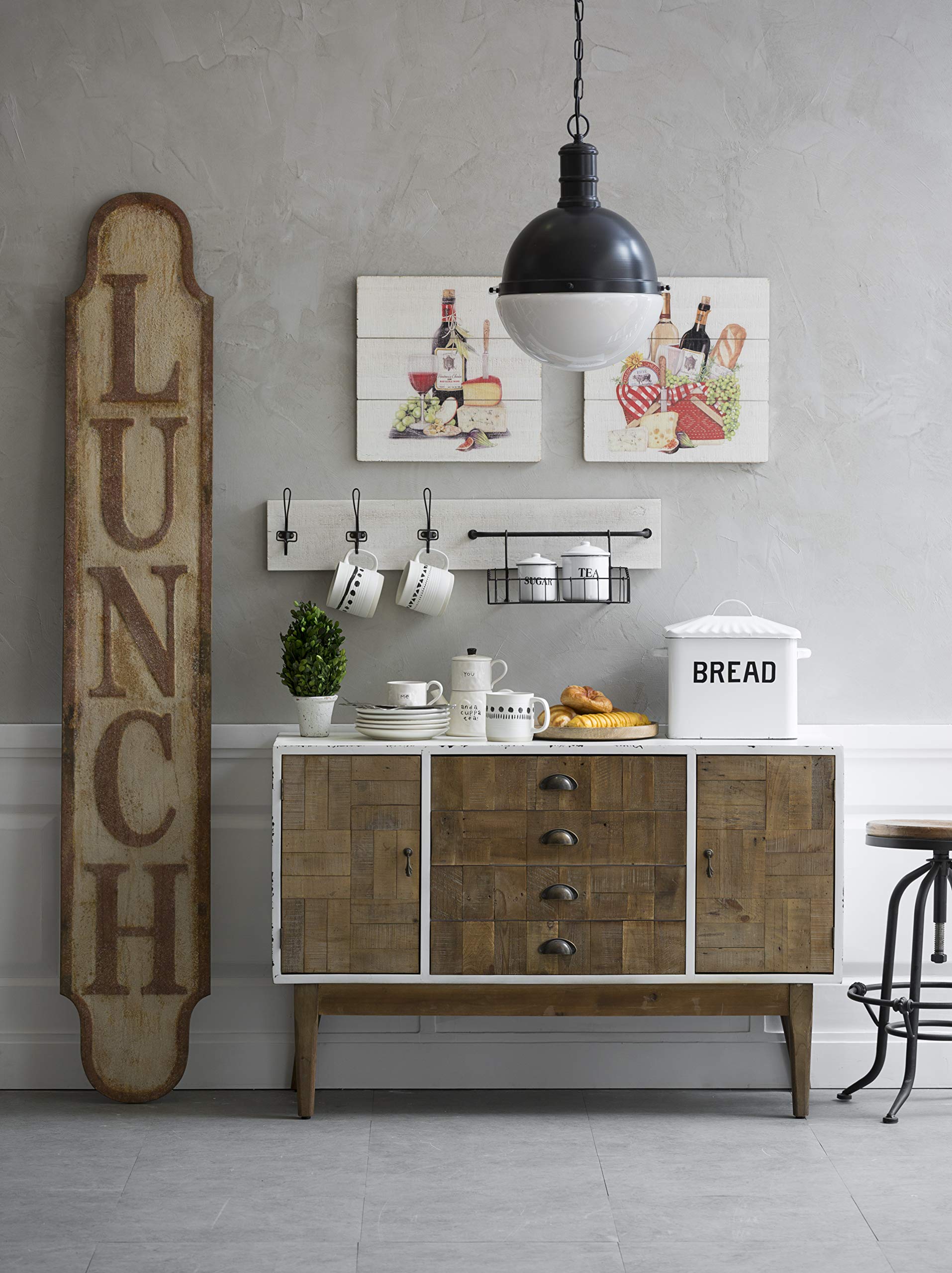 Creative Co-Op gros plan sur le lettrage montrant un style farmhouse distinctif