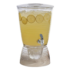 CreativeWare distributeur face avant transparent montrant la capacité 2,5 gal et l'aspect élégant
