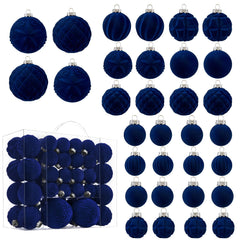 CristBest boule velours face avant montrant élégance et teinte bleu marine