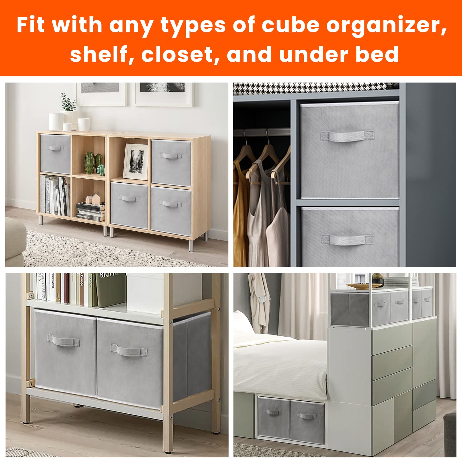 Criusia cubes empilés sur étagère cubby pour organisation visible