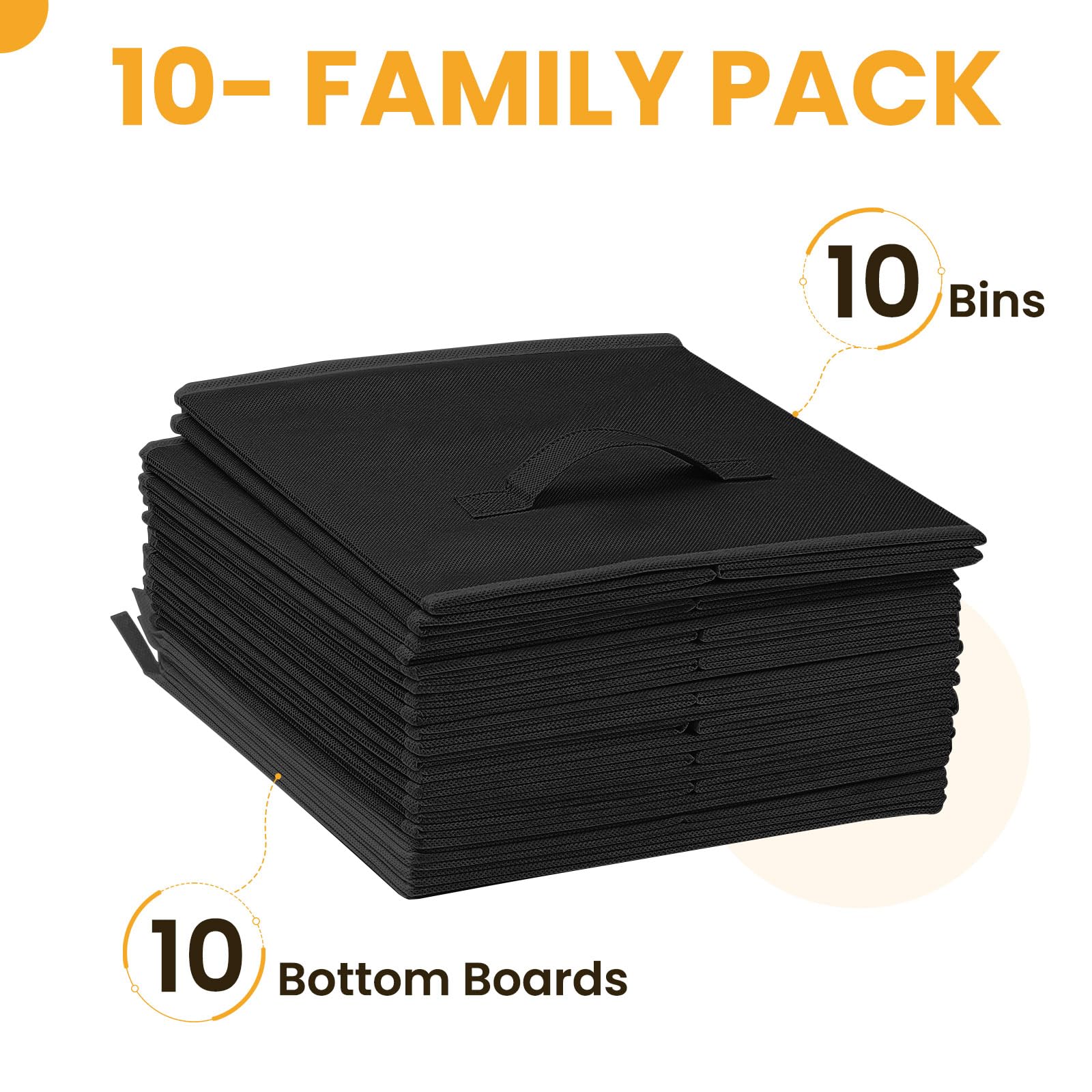 Criusia ensemble de 10 boîtes, solution complète pour étagères