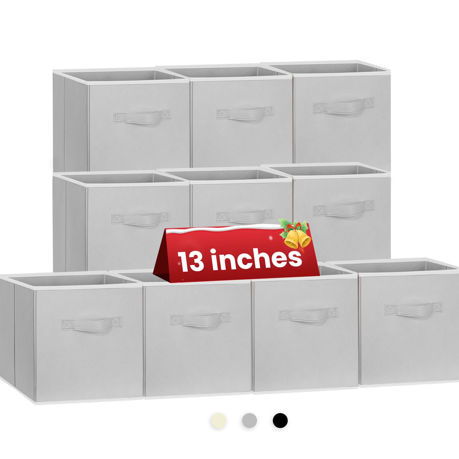Criusia face avant du lot de 10 bacs, rangement compact et uniforme