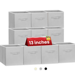 Criusia face avant du lot de 10 bacs, rangement compact et uniforme