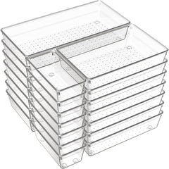Criusia face avant de l’ensemble 21 pièces montrant bacs transparents et quantités, rangement immédiat