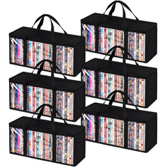 Criusia sac de rangement DVD face visible pour organisation rapide