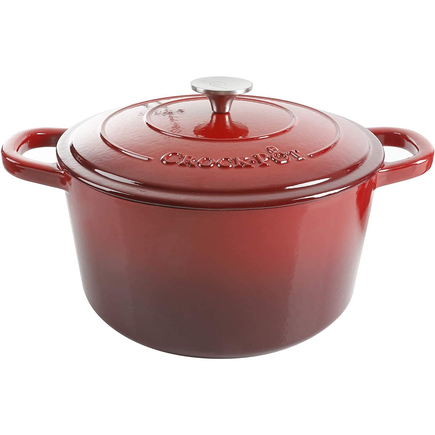 Crock-Pot cocotte frontale rouge scarlet, design robuste et esthétique
