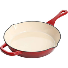 Crock-Pot vue avant de la poêle 10 pouces, design rouge élégant et pratique