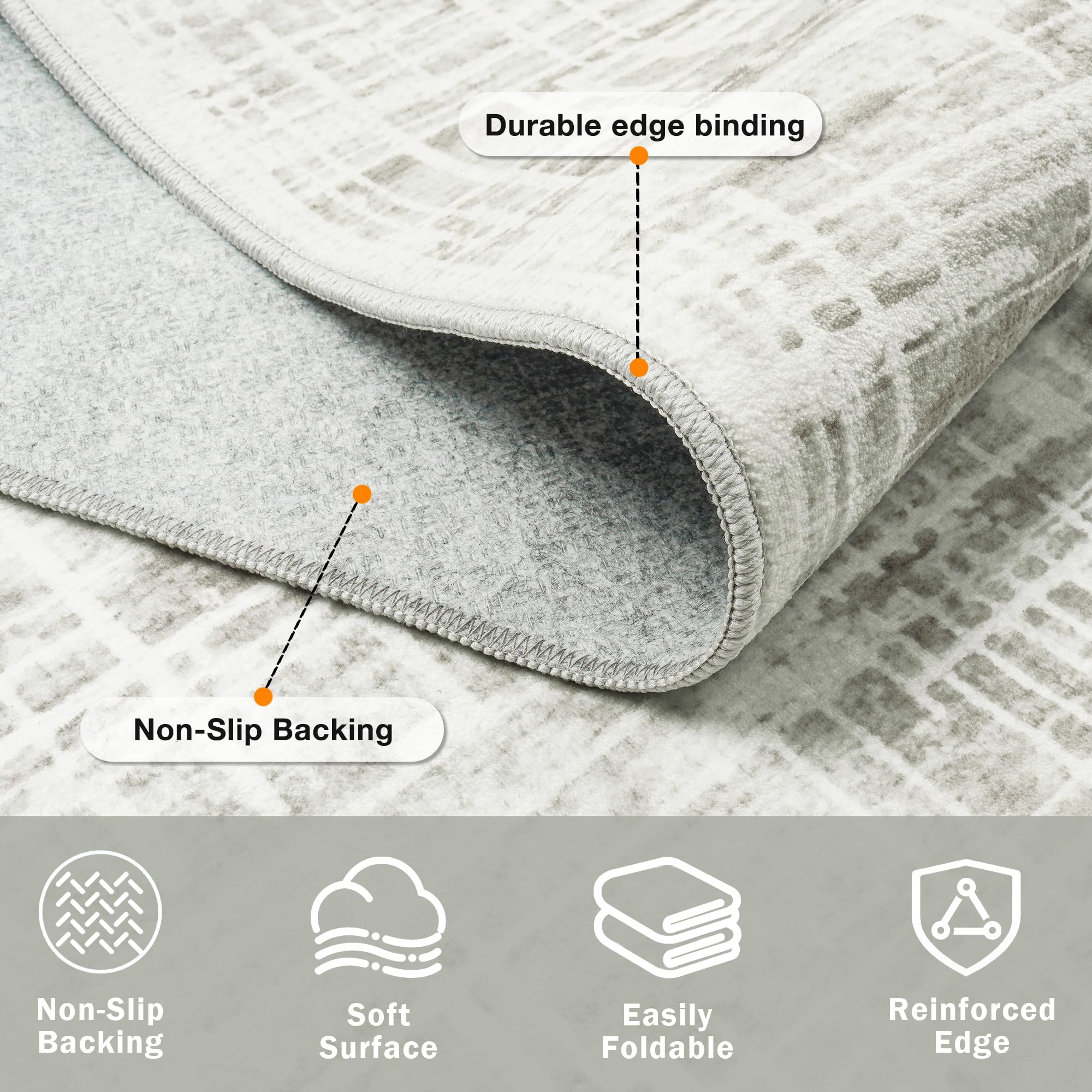 Crority détail des bords overlock pour durabilité et finition propre