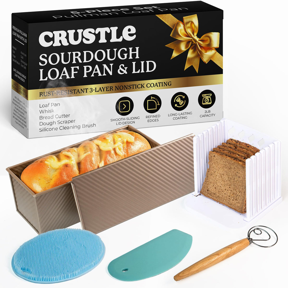 CRUSTLE moule Pullman face avant montrant forme rectangulaire et finition durable
