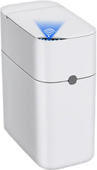 CTIME vue avant de la poubelle automatique montrant son design compact et gain de place