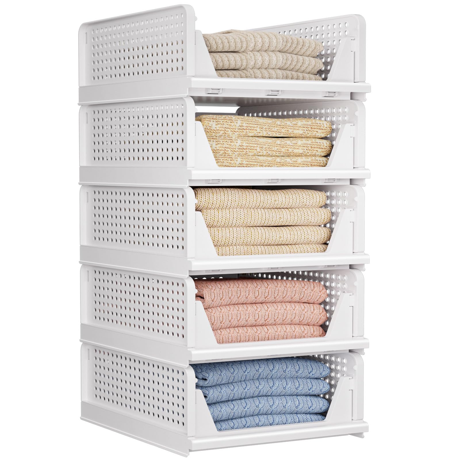 CTSNSLH boîte ouverte remplie de vêtements pour rangement visible