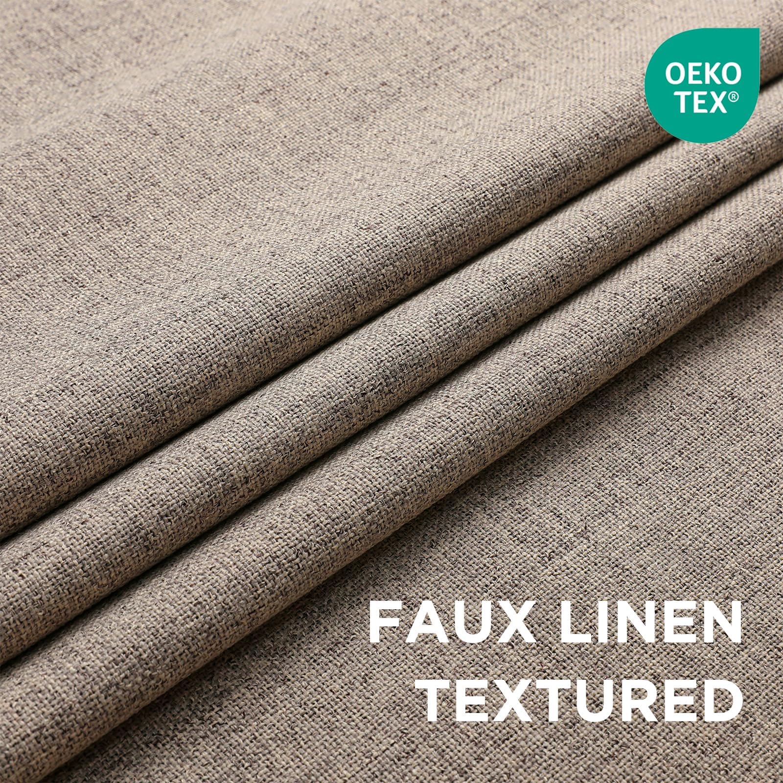 CUCRAF gros plan du faux-lin montrant texture élégante et durabilité