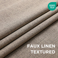 CUCRAF gros plan du faux-lin montrant texture élégante et durabilité