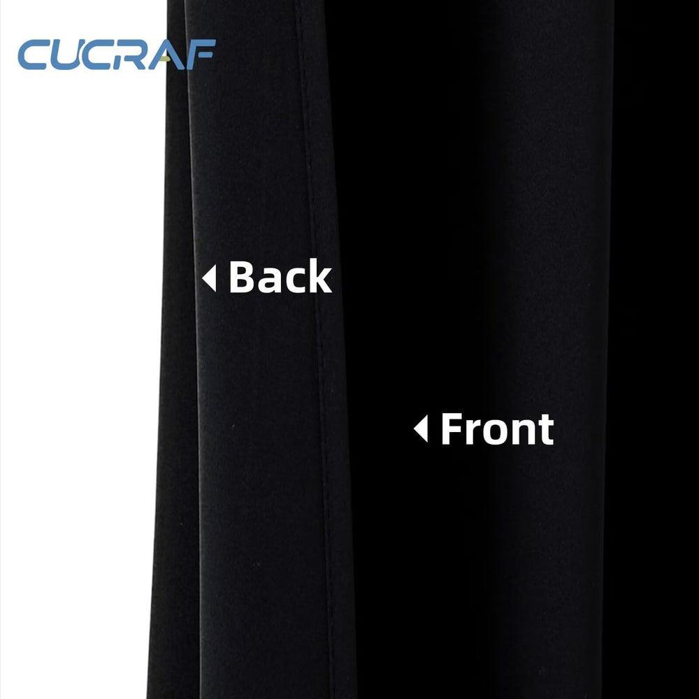 CUCRAF rideaux en usage salon la nuit réduisant la lumière et le bruit