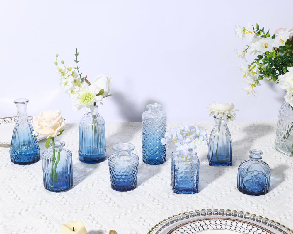 CUCUMI base renforcée du vase en verre épais, stabilité pour fleurs