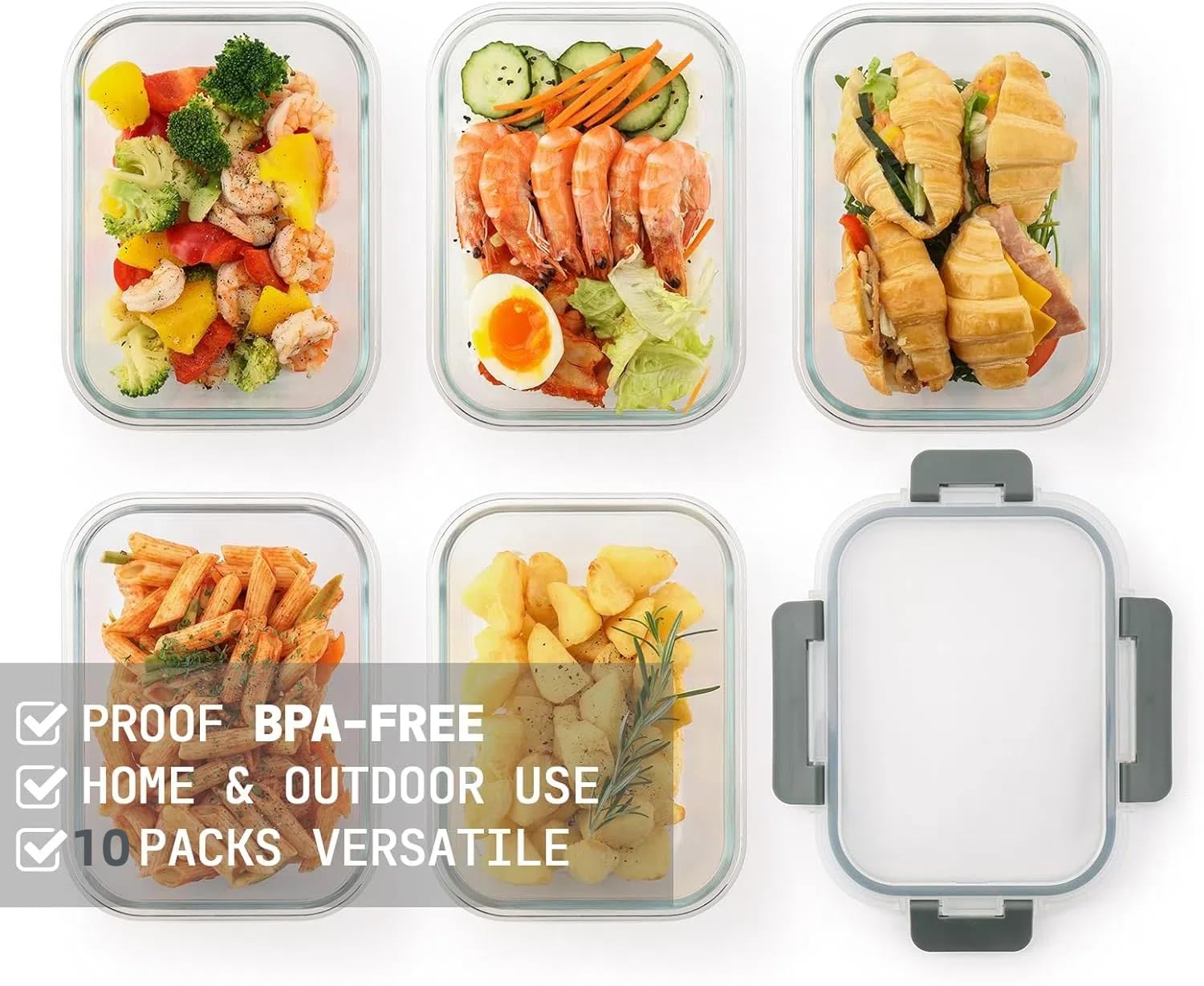 Cuiselect boîtes empilées dans le frigo pour organisation et visibilité