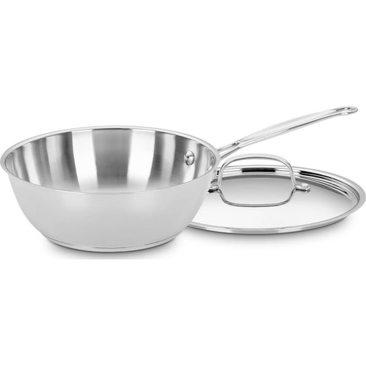 Cuisinart poêle 735-24 avec couvercle montrant capacité et design durable