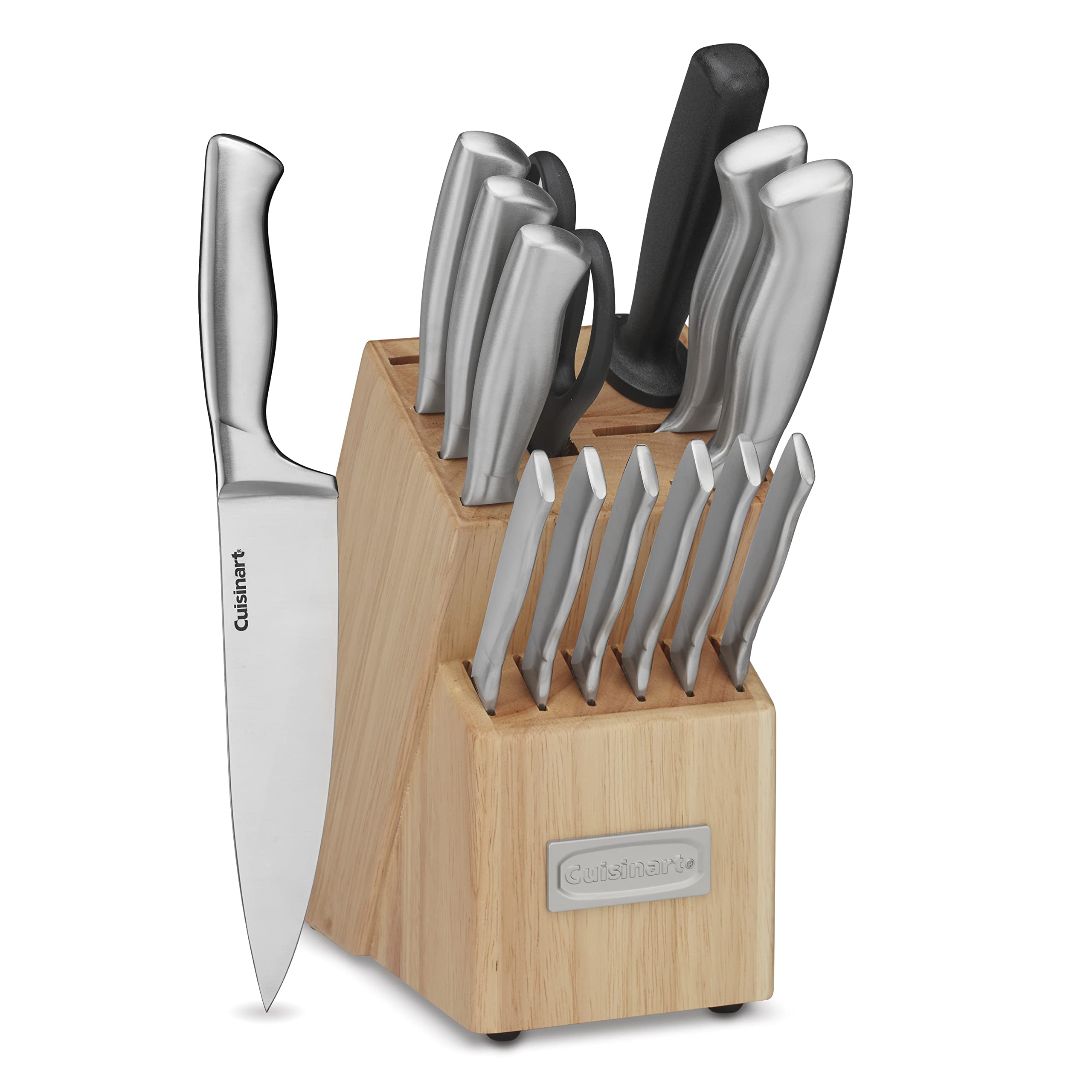 Cuisinart bloc de couteaux face avant montrant rangement organisé et accessibilité rapide