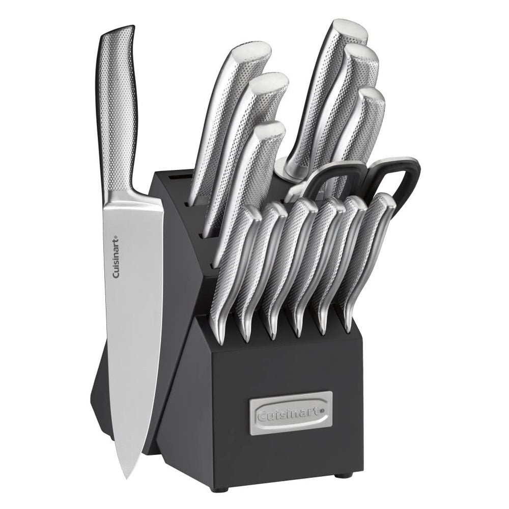 Cuisinart vue de face du bloc et des couteaux pour rangement organisé