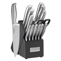 Cuisinart vue de face du bloc et des couteaux pour rangement organisé