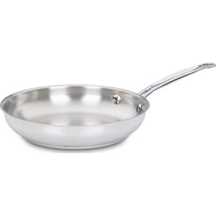 Cuisinart poêle 9" vue avant montrant l'inox et une répartition homogène de la chaleur
