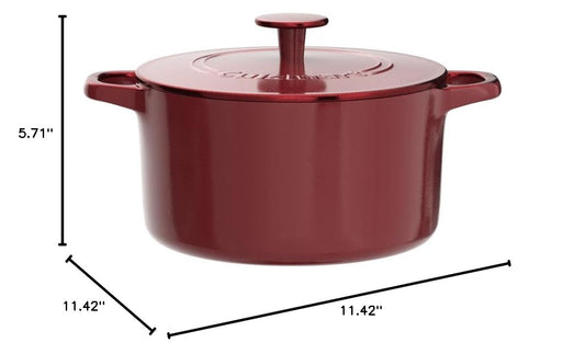 Cuisinart intérieur émaillé gros plan montrant surface facile nettoyage et cuisson uniforme