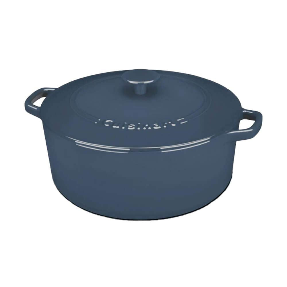 Cuisinart cocotte devant profil Provencial Blue montrant finition élégante