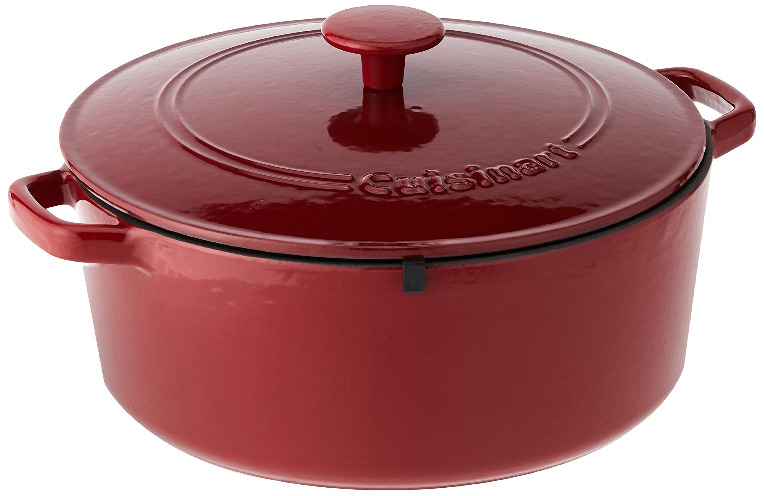 Cuisinart cocotte devant rouge cardinal montrant design élégant et robustesse
