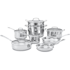 Cuisinart ensemble devant montrant pièces assorties et finition miroir bénéfice esthétique