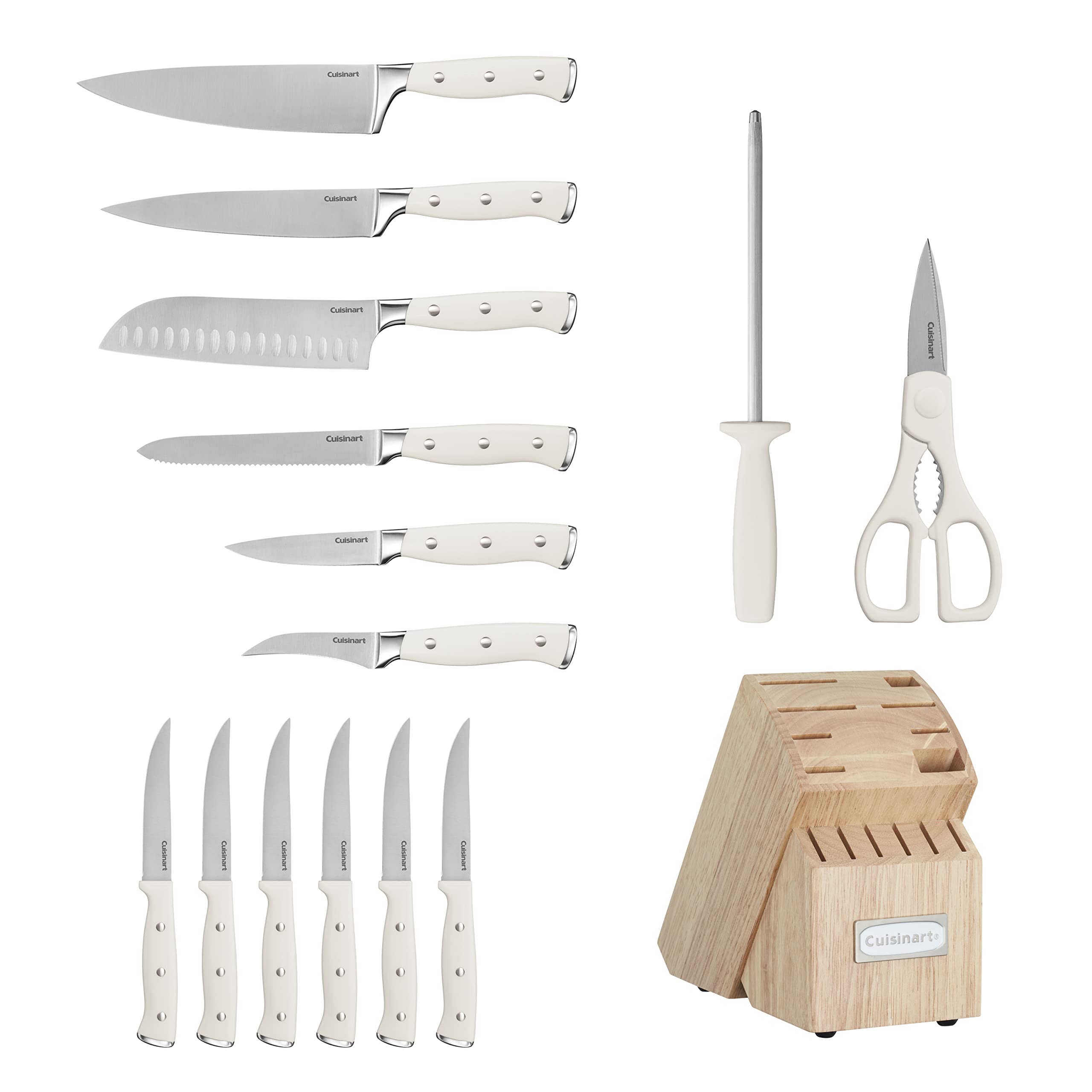 Cuisinart couteau en usage sur planche, maniement confortable et coupe nette