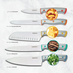 Cuisinart gros plan lame en acier inoxydable montrant netteté et précision