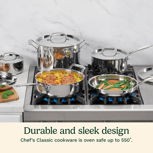 Cuisinart fond encapsulé aluminium assurant chauffe rapide et homogène