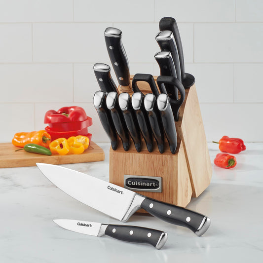Cuisinart détail lame et manche forgé, précision et prise en main sûre