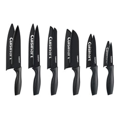 Cuisinart ensemble 12 pièces vue avant montrant les couteaux et protège-lames, sécurité et organisation