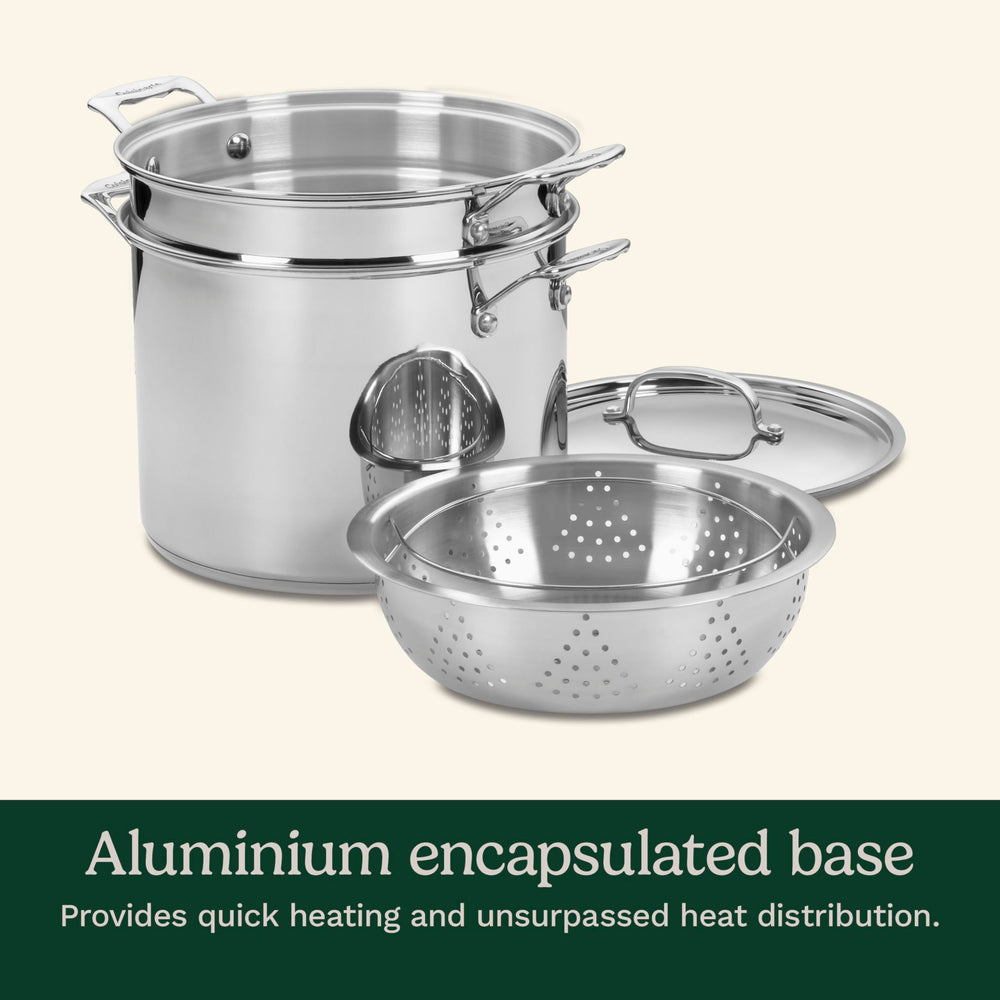 Cuisinart détail finition miroir résistante qui conserve l'éclat après le lavage