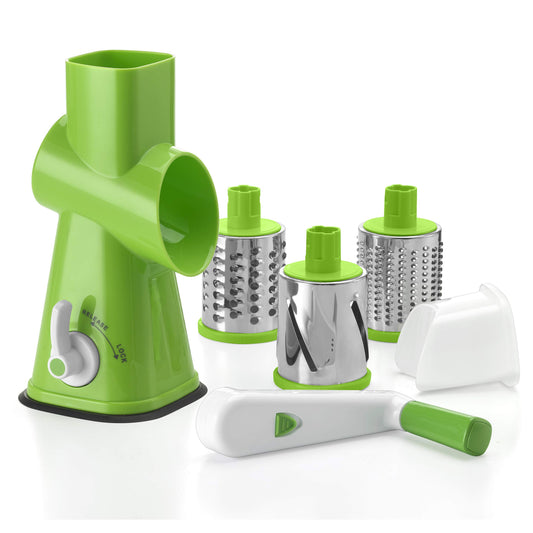 Cuisinart Fresh Slice tambours inox gros plan pour coupes précises et durables