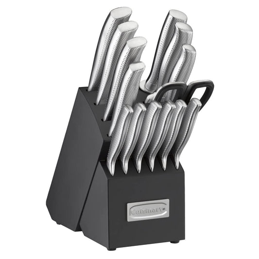 Cuisinart lame gros plan en acier allemand montrant durabilité