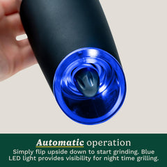 Cuisinart utilisation nocturne avec LED bleue pour assaisonner clairement