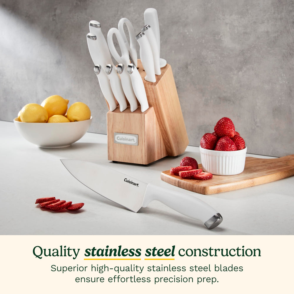 Cuisinart manche blanc détail ergonomique offrant confort de préhension