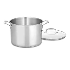 Cuisinart marmite 10 quarts vue de face montrant la capacité et la finition brossée